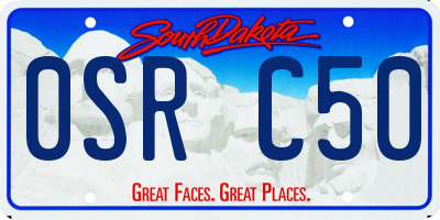 SD license plate 0SRC50