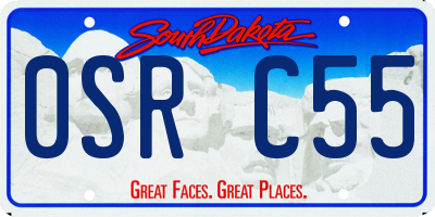 SD license plate 0SRC55