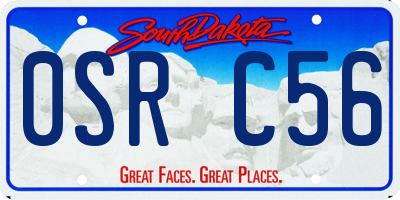 SD license plate 0SRC56