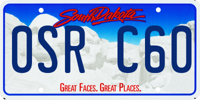 SD license plate 0SRC60