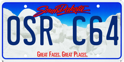 SD license plate 0SRC64