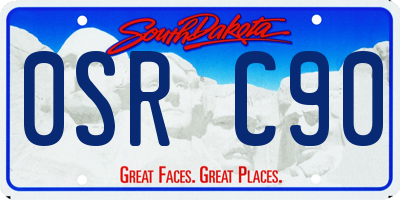 SD license plate 0SRC90