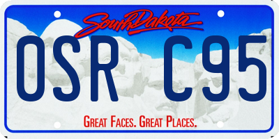 SD license plate 0SRC95