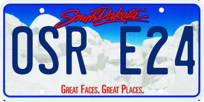 SD license plate 0SRE24