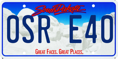 SD license plate 0SRE40