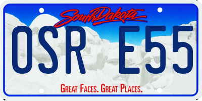 SD license plate 0SRE55