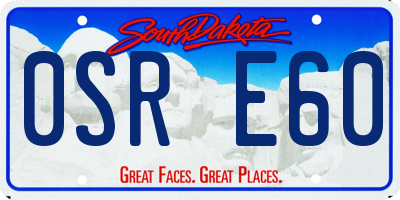 SD license plate 0SRE60