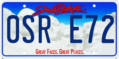 SD license plate 0SRE72