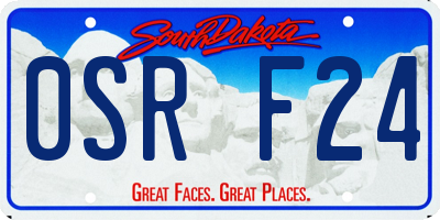 SD license plate 0SRF24