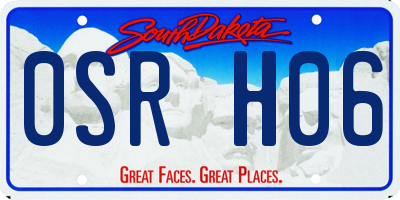 SD license plate 0SRH06