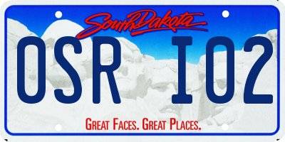 SD license plate 0SRI02