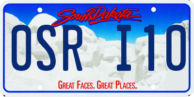 SD license plate 0SRI10