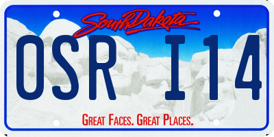 SD license plate 0SRI14