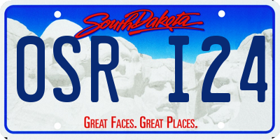 SD license plate 0SRI24