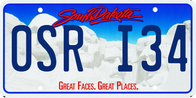 SD license plate 0SRI34
