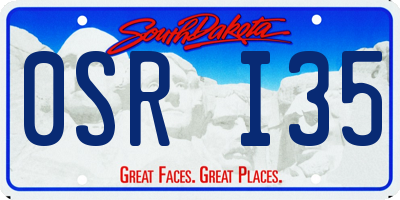 SD license plate 0SRI35