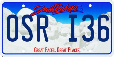 SD license plate 0SRI36
