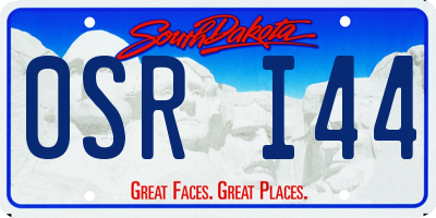 SD license plate 0SRI44