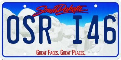 SD license plate 0SRI46