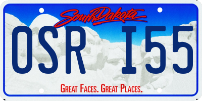 SD license plate 0SRI55