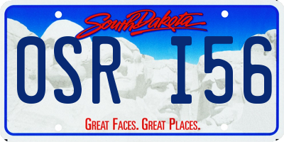SD license plate 0SRI56