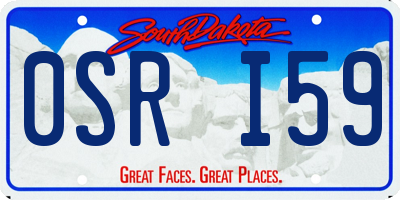 SD license plate 0SRI59