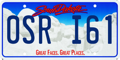 SD license plate 0SRI61