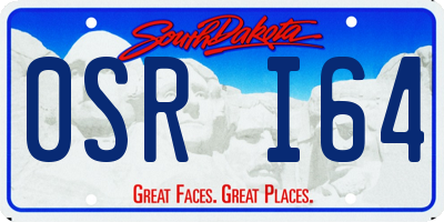 SD license plate 0SRI64