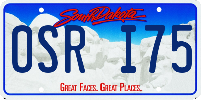 SD license plate 0SRI75