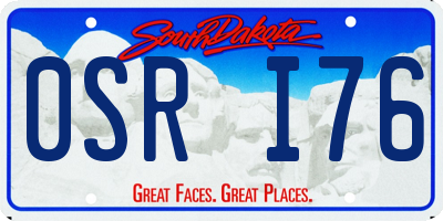 SD license plate 0SRI76