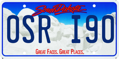 SD license plate 0SRI90