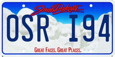 SD license plate 0SRI94
