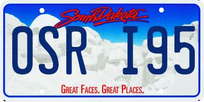 SD license plate 0SRI95