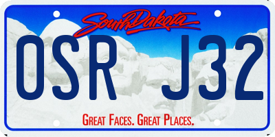 SD license plate 0SRJ32