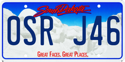SD license plate 0SRJ46