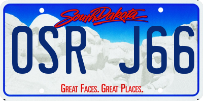 SD license plate 0SRJ66