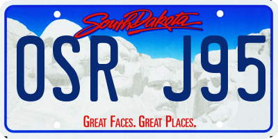 SD license plate 0SRJ95