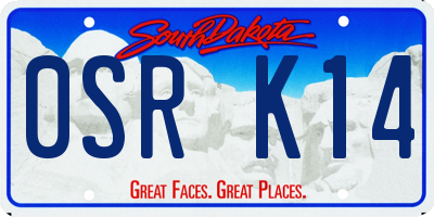 SD license plate 0SRK14