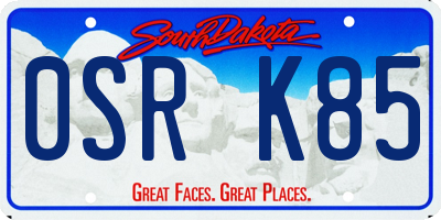 SD license plate 0SRK85