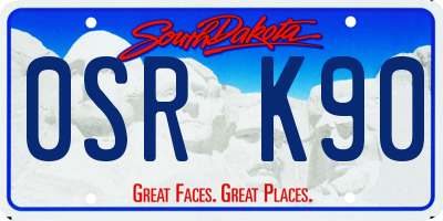 SD license plate 0SRK90