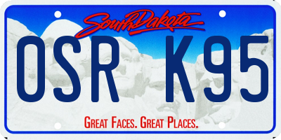 SD license plate 0SRK95