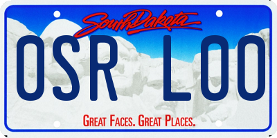 SD license plate 0SRL00