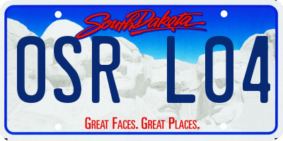 SD license plate 0SRL04