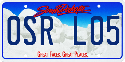 SD license plate 0SRL05