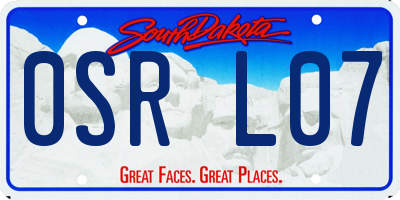 SD license plate 0SRL07