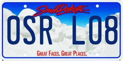 SD license plate 0SRL08