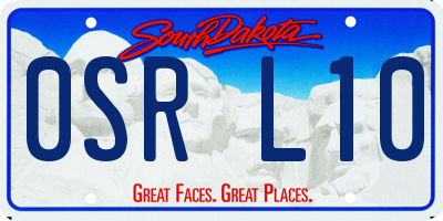 SD license plate 0SRL10