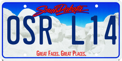 SD license plate 0SRL14