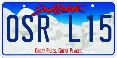 SD license plate 0SRL15