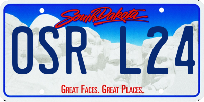 SD license plate 0SRL24